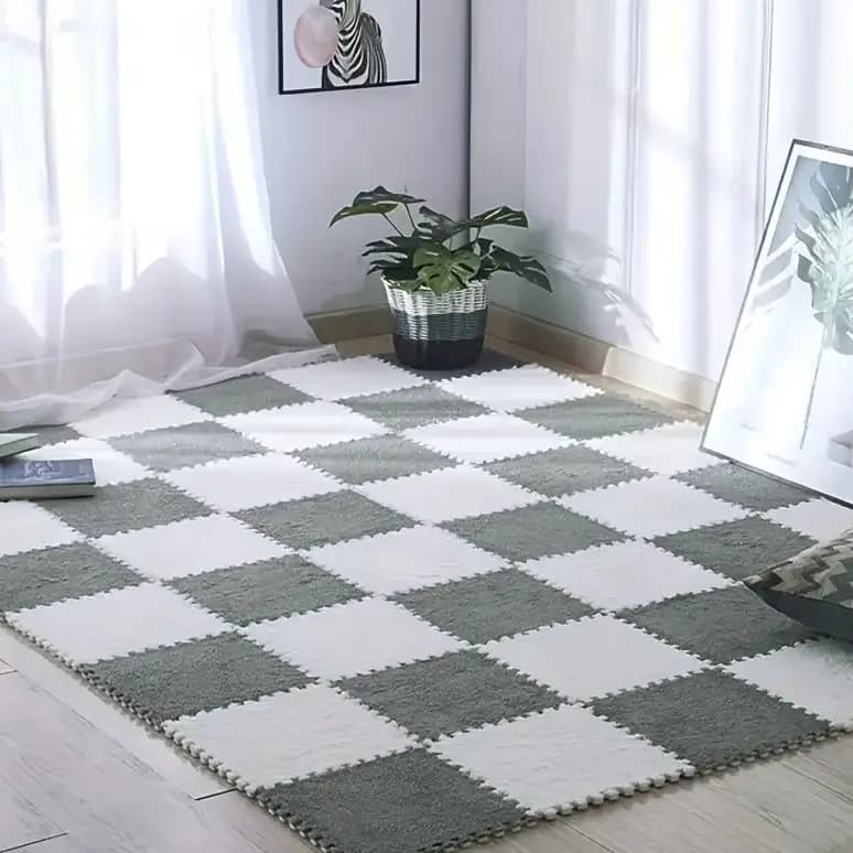 Fluffy Floor Puzzel Carpet